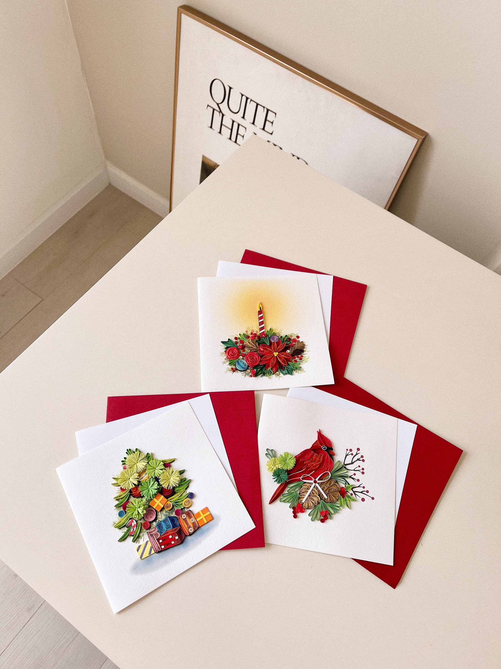 Red Cardinal Quilling Card