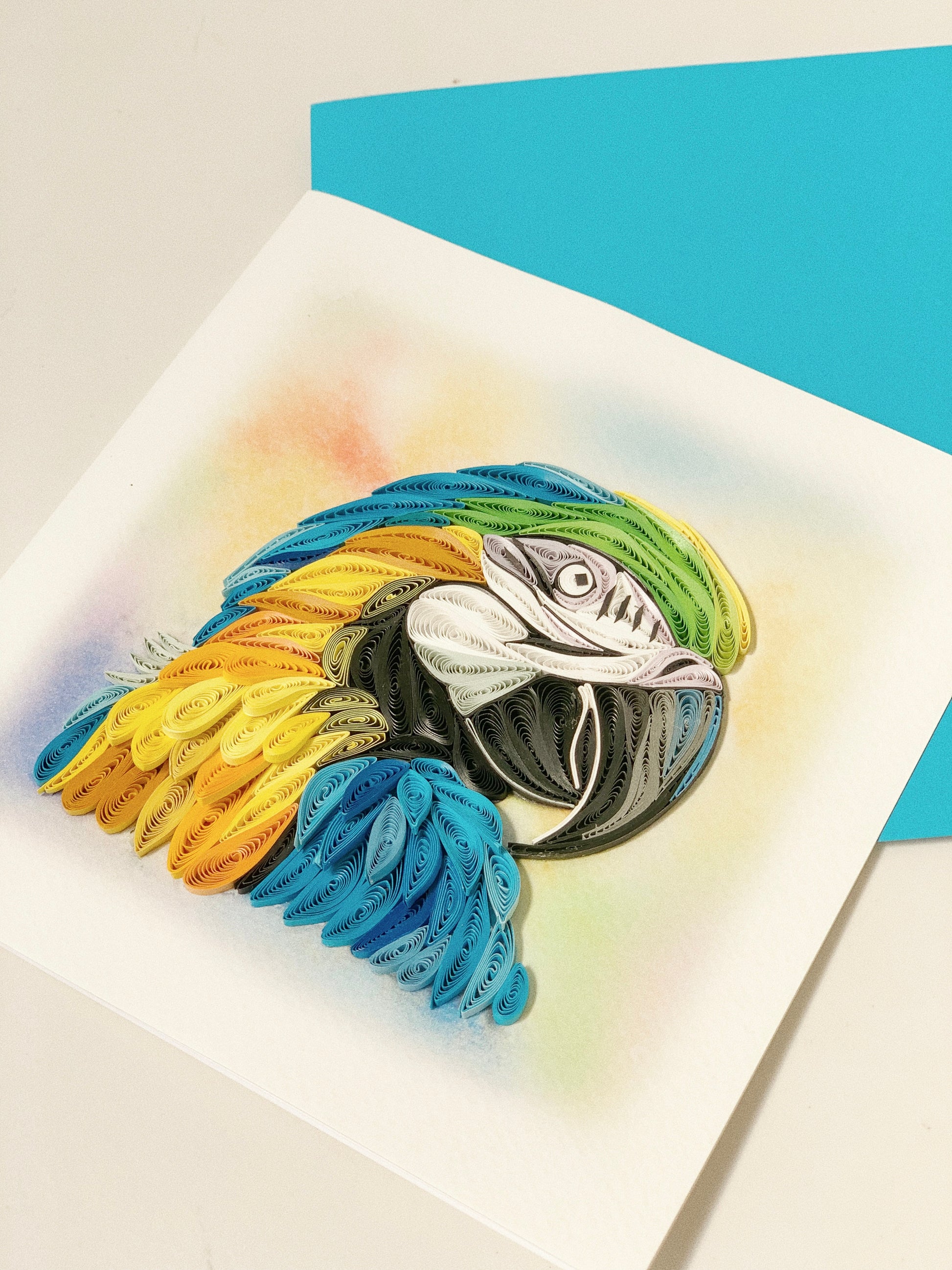 Parrot Quilling Card