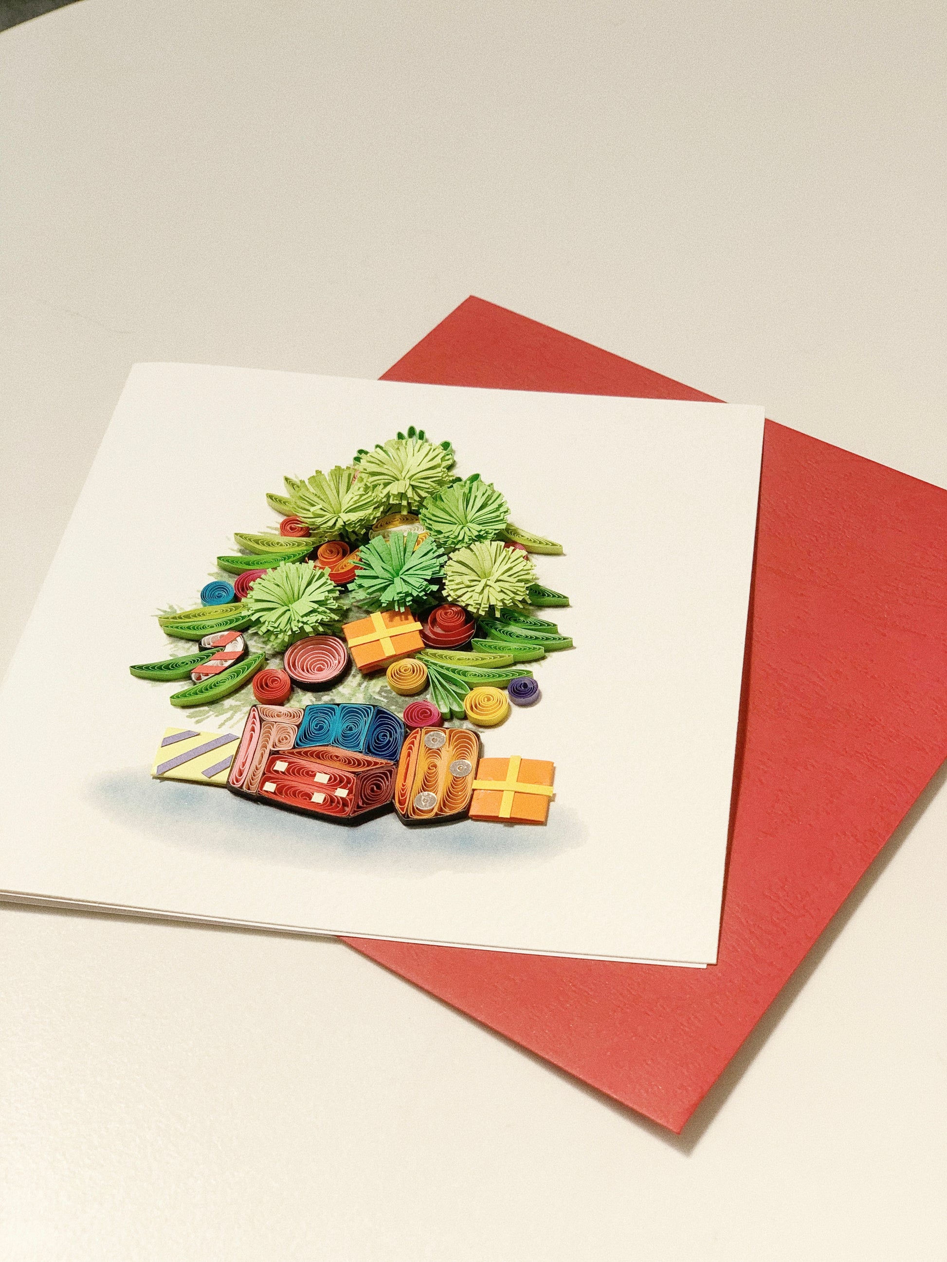 Christmas Tree Quilling Card