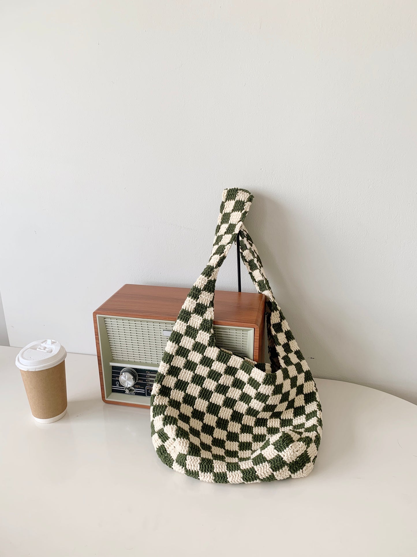 Checkered Tote Stylish and versatile Bag