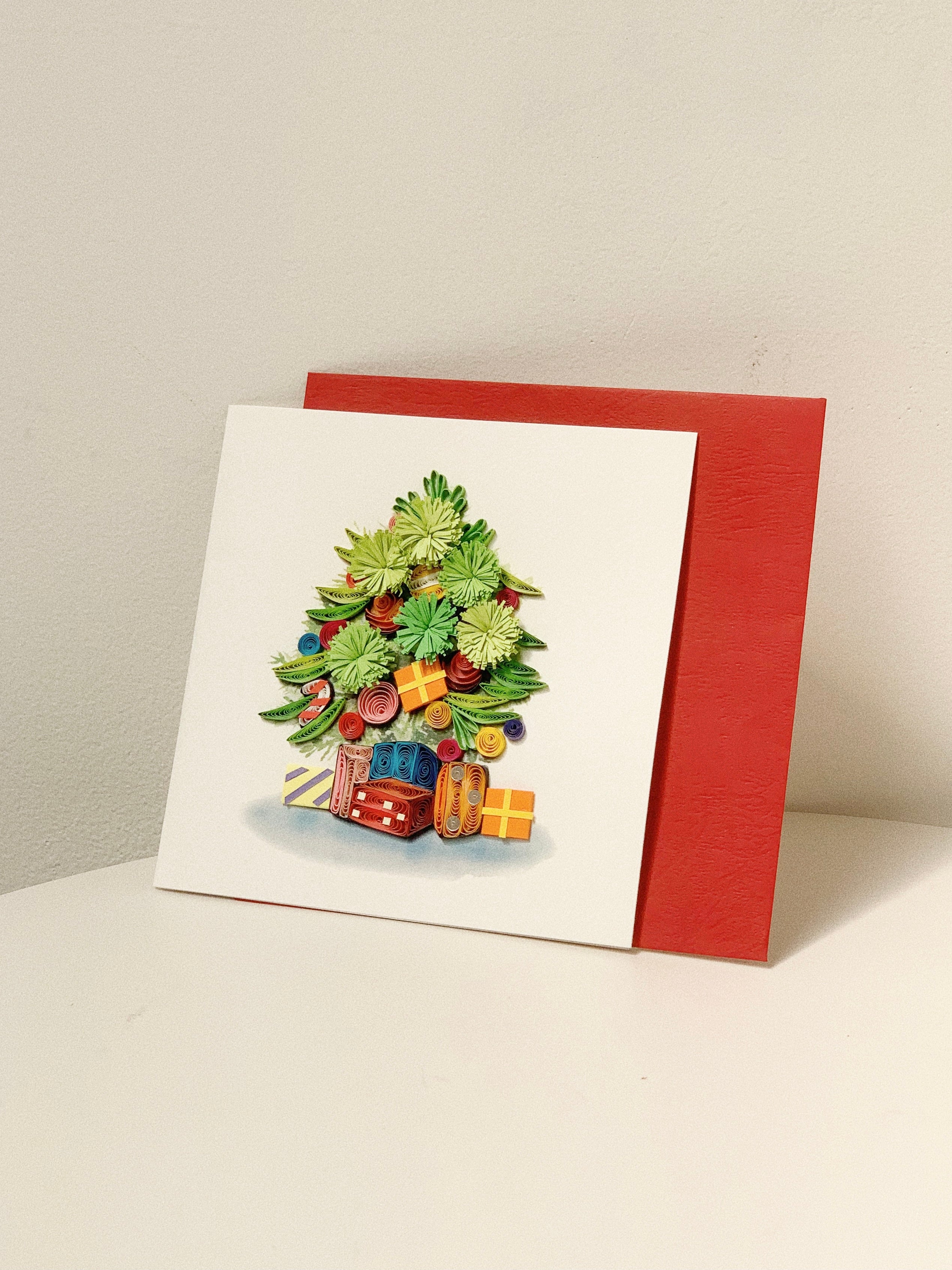 Christmas Tree Quilling Card – CHURI