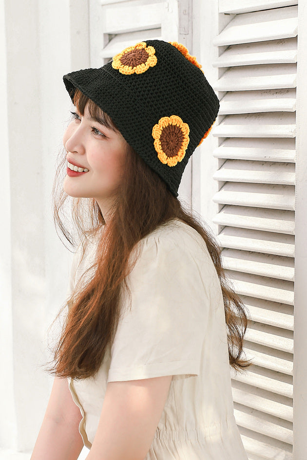 Sunflower Crochet Hat