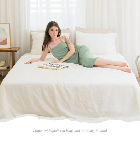 100% French Flax Linen bed Sheet Set